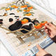 Persimmon Ruyi Cross Stitch 2025 New Panda 거실 고급 풀 자수 수제 DIY 자체 브로이드 작은 조각 Persimmon Ruyi Cross Stitch 2025 New Panda 거실 고급 풀 자수 수제 DIY 자체 브로이드 작은 조각
