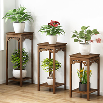 Flower rack shelf living room indoor flower rack Hanging orchid green dill floor-to-ceiling new Chinese retro flower pot rack Flower table