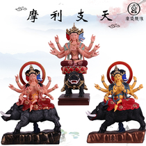 Riding pig Moritz Buddha statue Tantric Morichi Heavenly Bodhisattva Buddha Mother Tantric K gold handmade color resin ornament