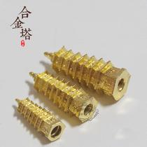 Longevity Buddha ornament Medicine Buddha statue Tota Tianwang Pagoda Buddhist supplies Buddha tool alloy magic instrument Glass pagoda ornament