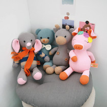 Ins Full Cotton Knit Wool Cord Animal Doll Aparazzi Super Cute Baby House Baby Pacify Plush Toy Creativity