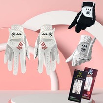 Golf glove Mens one-handed ladies Hands Fit Comfort Non-slip Wear and wear black and white Import golf