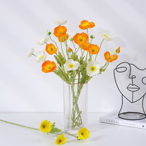 High-end simulation flower decoration poppies decorative flowers fake flowers living room poppy bouquet table flower decoration high-end flower arrangement