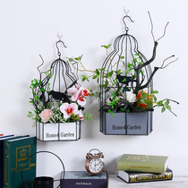 New Chinese Wall-mounted Wall Simulation Flower Suit Iron Art Frame Living Room Prototype Board Room Hotel Soft Decorations Fugu Xuanguan Pendulum