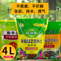 4L Home gardening Organic nutrient soil Flower soil Vegetable substrate soil Meaty peat soil formula culture soil