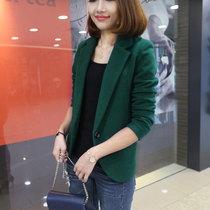 Autumn new woolen suit female small Korean slim slim one button casual short jacket female