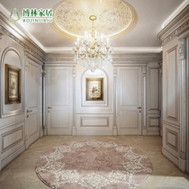 Solid wood wall panel custom high-end villa log wall panel custom TV background wall skirt American European French