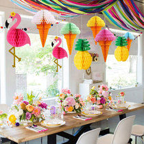 Kindergarten staircase decoration hanging object Mori pastoral pineapple honeycomb ball pendant indoor layout creative hanging decoration