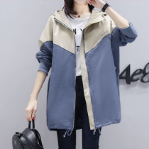 Large size womens foreign coat loose 2021 new autumn Korean fat mm trench coat 200 Jin spring and autumn coat