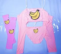 New gogo costume custom bar night show women singer banana party color stage suit