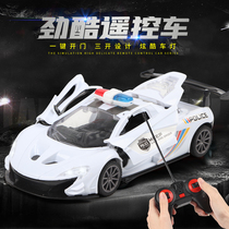 Remote control car childrens four-wheel drive drift deformation racing wireless electric police car boy birthday gift toy 3 years old 4