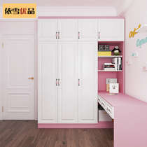 Environmentally friendly childrens room wardrobe corner computer desk girl bedroom desk desk writing desk without aldehyde European pine board can be customized