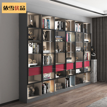 Bookcase Modern minimalist solid wood glass door bookshelf floor office study living room bookcase glass door display cabinet