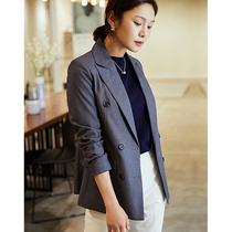 Suit jacket women 2021 early spring new fashion Korean version casual temperament slim British style commuter small suit woman