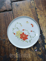 Bag Old Bag True Open door Old Republic of China Pink Butterfly Peony Flowers Large Number Tea Tray Collection Of Treasures Butterfly Lovers of Flower Pink Whole Pink