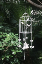 Outdoor Garden Cast Iron Art Grocery American Countryside Small Bird Cage Wind Bells Retro Made Old Terrace Café Decoration