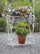 Outdoor Garden Flower Shop Method Iron Art Shelf Flower Shelf Multi Meat Retro Make Old Two-storey Hollowed-out Ostyle Roll Grass Tattoo