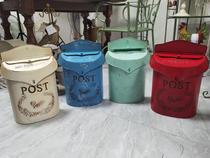 Outdoor Garden Fa Style Countryside Iron Art Grocery Wall Deco Retro Made Old Letterbox Mailbox Flower Shop Containing Pendant