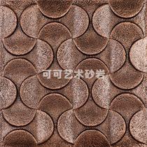 Sandstone stone TV background wall brick Sandstone plate Cultural stone relief resin brick Imitation copper semicircle intertwined