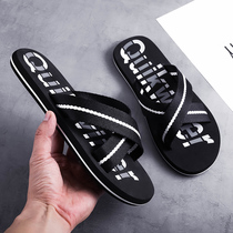 Slippers male summer outwear 2020 new anti-slip personality trendy word drag casual outdoor soft bottom beach shoe sandals