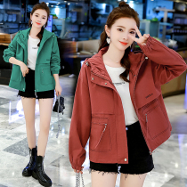 Short coat 2021 new womens spring autumn season loose baseball uniform 100 lap casual even cap windfall student blouses