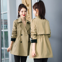 Windcoat Jacket Woman Spring Autumn 2021 New Middle And Long Style Slim-in-the-Slim Enguling of a large size Korean version of the blouse