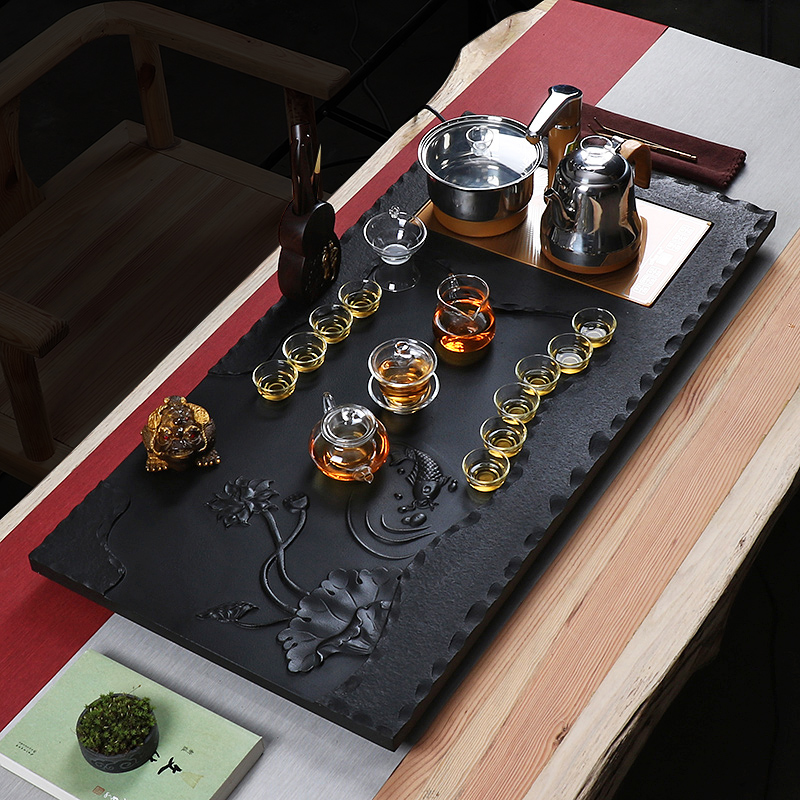 True sheng sharply stone tea tray was kung fu tea set automatic water tea kettle body home tea sea