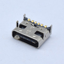 5 minimum order) typec female socket simple plug type-c6pin female sinking plate flash charging socket