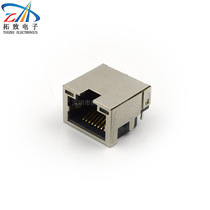 Strength manufacturers professional RJ45 sink board pins with lights high-quality copper shell shielded network interface