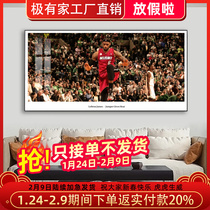 Nba James hanging painting metamorphoses living room sofa background wall decoration painting Kobe career bedroom bedside mural