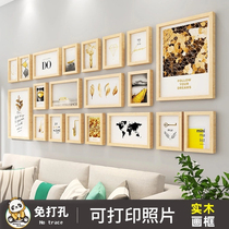 Living room photo wall decorating wall wall photo frame wall patching wall combination creative sofa background wall no punching