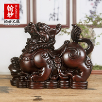 John wonderful ebony wood brave ornaments solid wood carving red wood brave office feng shui opened Arts & Crafts