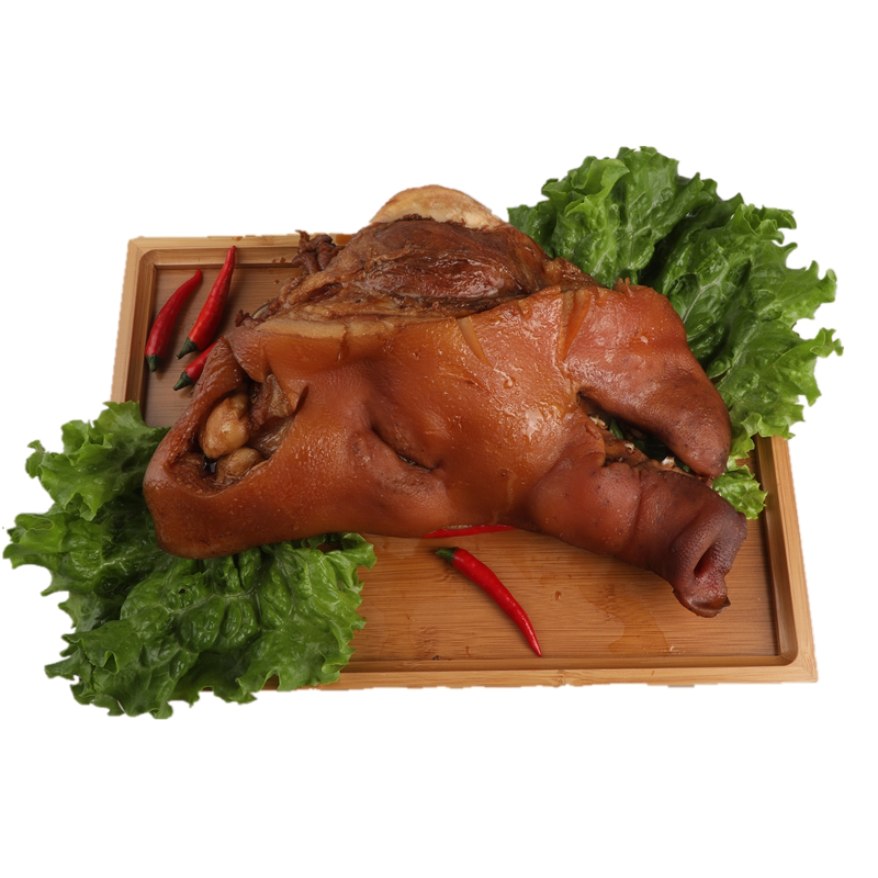 存旭半整只猪头肉卤肉整块两斤家庭装卤猪头1000g熟食即食下酒菜