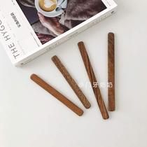 Door Tooth Grandma Day Type Solid Wood Yogurt Spoon Jam Butter Knife Honey Juice Spoon Coffee Stirring Slice Stirring Stick