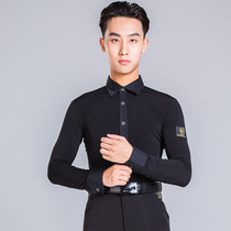 Lisa modern dance dress shirt long sleeve mens and womens new Latin dance dress top national standard dance dance clothes DS799