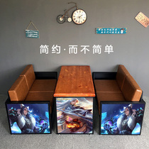 Retro Music Restaurant Bar Clear Bar Sofa Personality Creative Iron Craftsmanship Industrial Wind Burning Store Chairs Combinations