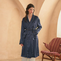 NOT JUST PAJAMA silk morning robe bride bridesmaid morning robe wedding pajamas fall winter men's and women's nightgown