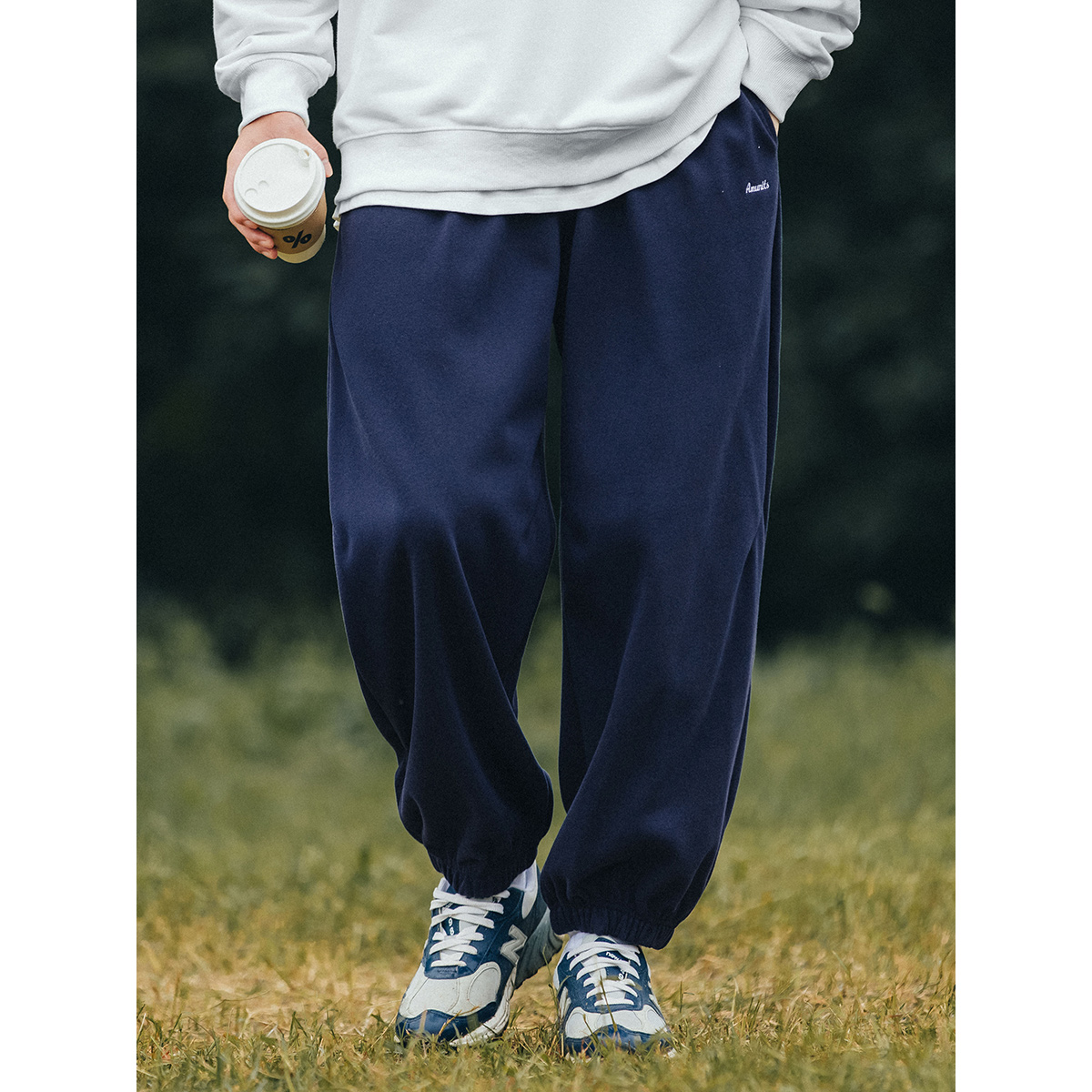 BDLS CityBoy日系休闲长裤男秋季新款宽松运动裤松紧抽绳束脚卫裤