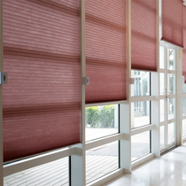 Tenfold curl-pull folding labead honeycomb curtain electric organist curtain glass roof shading shading and heat insulation