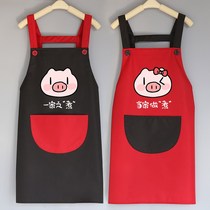 Apron Net red with creative kitchen cooking bib waterproof 2020 New Fashion female Korean version of foreign style
