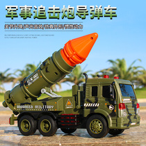 Engineering vehicle rocket missile tank tank chariot childrens toy military series fighter sound and light music car model