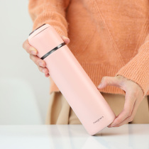 Thermos Cup female cute double drink with lid can drink water ins Harajuku style large capacity portable students simple creativity