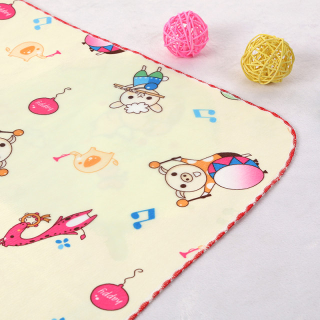 Baby crystal velvet double-sided diaper pad waterproof breathable washable baby large leak-proof aunt care pad four seasons thin