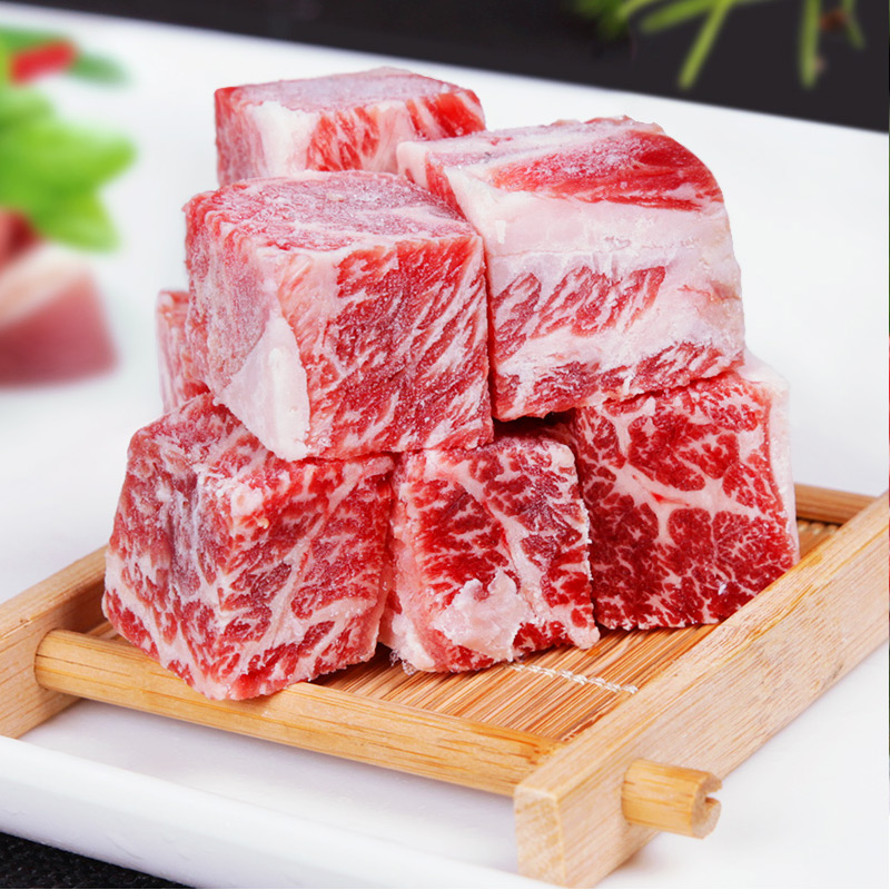 138元4斤雪花牛肉粒生鲜1kg新西兰牛肉块火锅烧烤肉食材进口生鲜