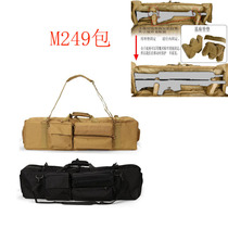 Outdoor M249 Large Bilayer Loading Ctrip Bag Large Capacity Fishing Bag Army Meme Single Shoulder Gun Bag Tactical Inclined Satchel Bag
