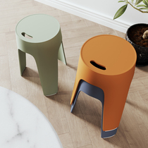 Plastic Stools Home Thickening Stackable Stack Stacked Table Rubber Bench Modern Minima High Bench Special Thick Mesh Red Chair