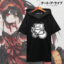 Comic Tide Dating Big Combat Perimeter Zaki Raki Three Cartoon Short Sleeve Sweatshirt Male And Female Coat Secondary Meta-edge Amplitude Clothes