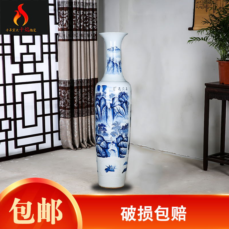 Jingdezhen ceramics fall has a long history in the big blue and white porcelain vase splendid sunvo sitting room place hotel opening