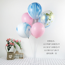 Birthday party layout column table floating table decoration table decoration table arrangement wedding wedding wedding wedding banquet arrangement balloon