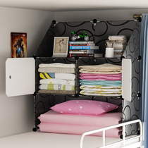 Bed wardrobe containing university students shelves female dorm room storage racks laid down on the school bed Dormitory Gods
